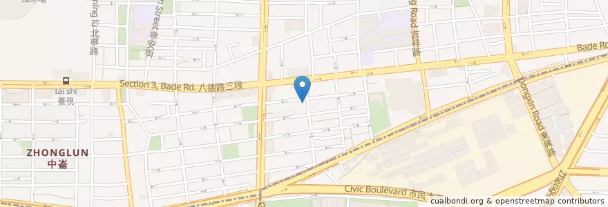 Mapa de ubicacion de 富元小館 en Tayvan, 新北市, Taipei, 松山區.