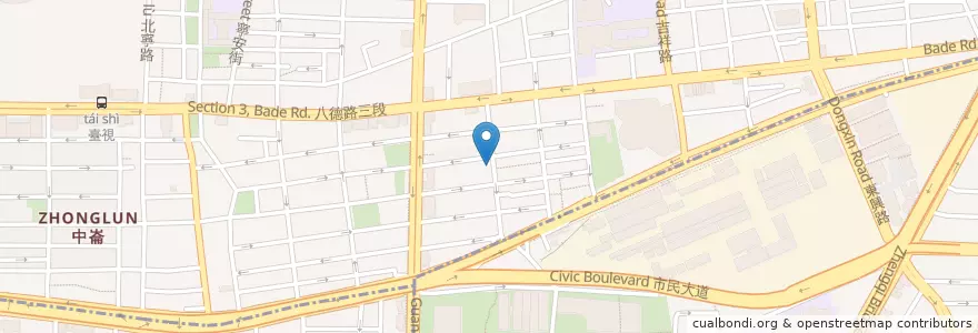 Mapa de ubicacion de 金旺牛肉麵.水餃 en 타이완, 신베이 시, 타이베이시, 쑹산 구.