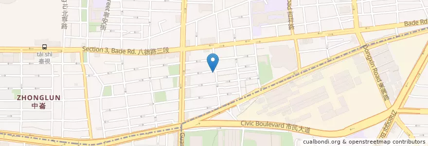 Mapa de ubicacion de 湘庭古早風味便當飯麵餐坊 en Taiwan, Nuova Taipei, Taipei, Distretto Di Songshan.