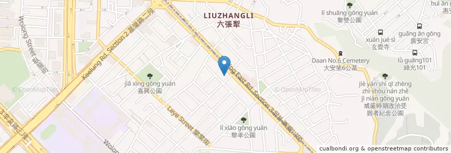 Mapa de ubicacion de 香港旺旺燒臘 en Tayvan, 新北市, Taipei, 大安區.