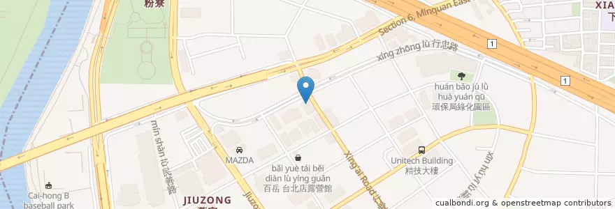 Mapa de ubicacion de 臺灣銀行 en Tayvan, 新北市, Taipei, 內湖區.