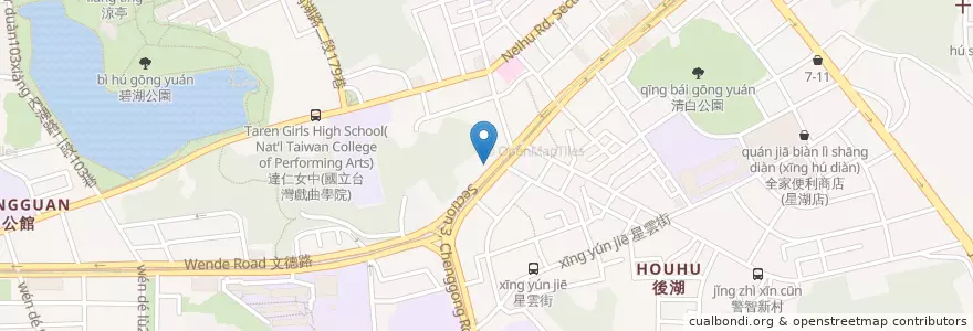 Mapa de ubicacion de 團緣精緻鍋物 en Тайвань, Новый Тайбэй, Тайбэй, Нэйху.