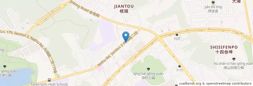 Mapa de ubicacion de 福德祠 en Taiwan, 新北市, Taipé, 內湖區.