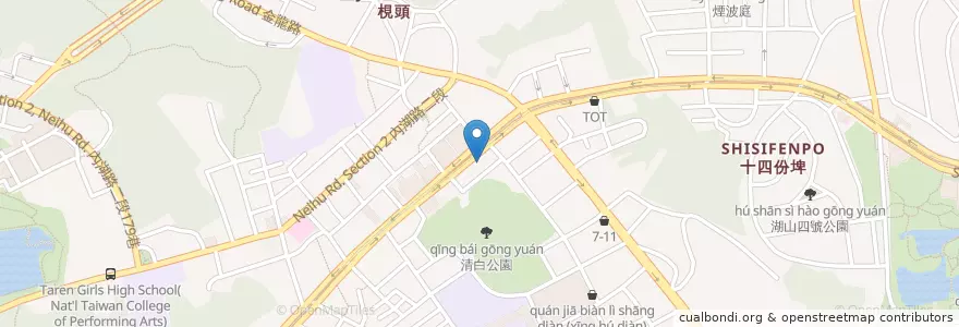 Mapa de ubicacion de 金礦咖啡 en 臺灣, 新北市, 臺北市, 內湖區.