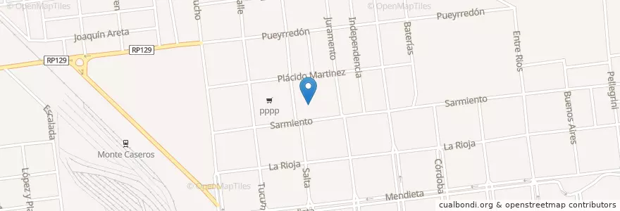 Mapa de ubicacion de Escuela Nº 432 José María Ramos Mejia en Argentina, Corrientes, Departamento Monte Caseros, Municipio De Monte Caseros.