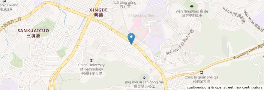 Mapa de ubicacion de 大嘴饞 en 臺灣, 新北市, 臺北市, 文山區.