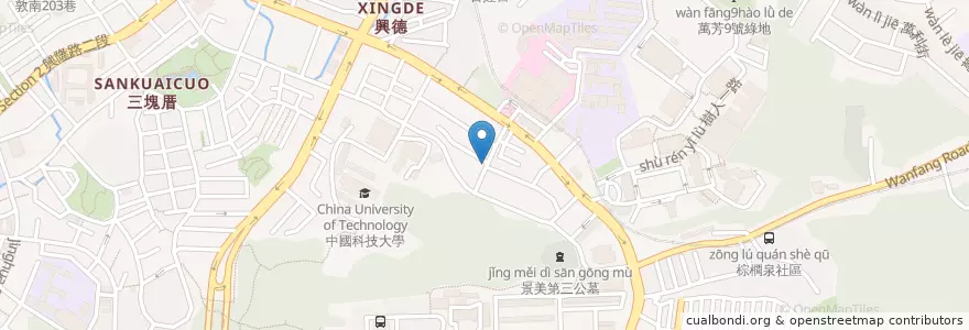 Mapa de ubicacion de 臭豆腐 en 臺灣, 新北市, 臺北市, 文山區.