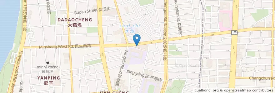 Mapa de ubicacion de 賴家蛤仔煎 en Taiwan, 新北市, Taipei, 大同區.