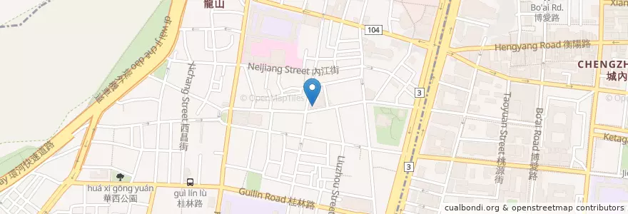 Mapa de ubicacion de 國泰世華商業銀行 en تایوان, 新北市, تایپه, 萬華區.