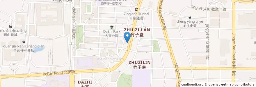 Mapa de ubicacion de 萬善堂 en Taiwan, Nuova Taipei, Taipei, Distretto Di Zhongshan.