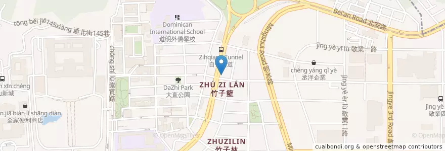 Mapa de ubicacion de 板信商業銀行 en 타이완, 신베이 시, 타이베이시, 중산 구.