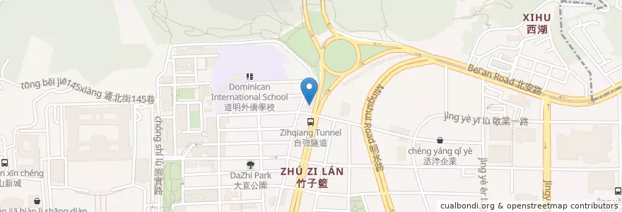 Mapa de ubicacion de 大直長老教會 en Taiwan, 新北市, Taipé, 中山區.