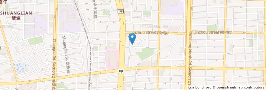Mapa de ubicacion de 龍爺海鮮 en 臺灣, 新北市, 臺北市, 中山區.
