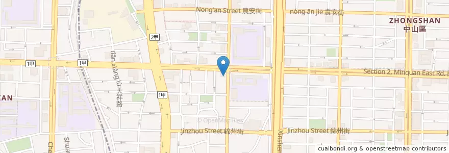 Mapa de ubicacion de 台灣聯通停車場 en Taiwan, Nuova Taipei, Taipei, Distretto Di Zhongshan.