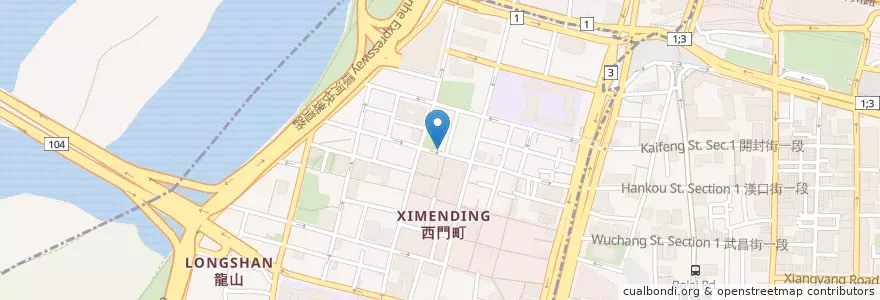Mapa de ubicacion de 六福藥局 en 臺灣, 新北市, 臺北市, 萬華區.