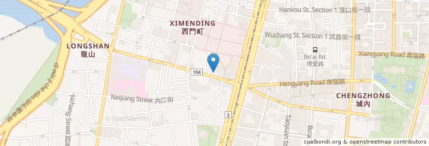 Mapa de ubicacion de 瓦崎燒烤 en تايوان, تايبيه الجديدة, تايبيه, 萬華區.