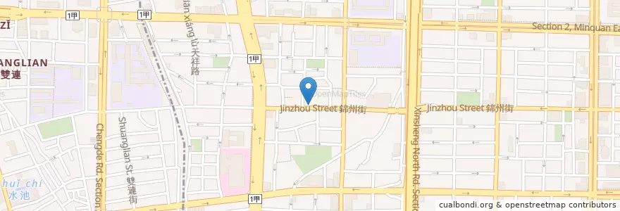 Mapa de ubicacion de 川普會館 en تایوان, 新北市, تایپه, 中山區.
