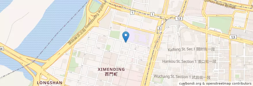 Mapa de ubicacion de 夢之軒 en 臺灣, 新北市, 臺北市, 萬華區.