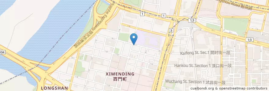 Mapa de ubicacion de The 58 en Taiwan, Nuova Taipei, Taipei, Distretto Di Wanhua.
