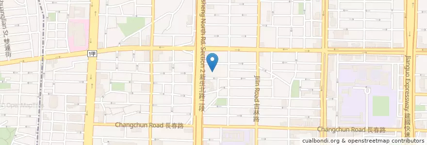 Mapa de ubicacion de 中山老人住宅 en تايوان, تايبيه الجديدة, تايبيه, 中山區.