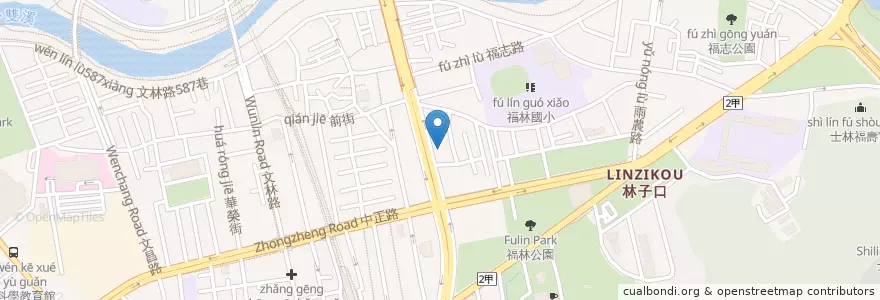 Mapa de ubicacion de 士林丞漢恩堂 en 臺灣, 新北市, 臺北市, 士林區.