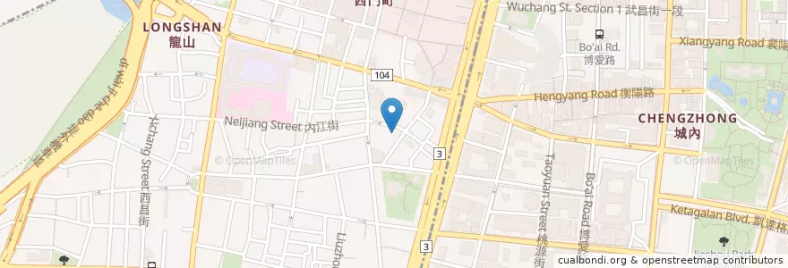 Mapa de ubicacion de 呷尚寶 en 臺灣, 新北市, 臺北市, 萬華區.