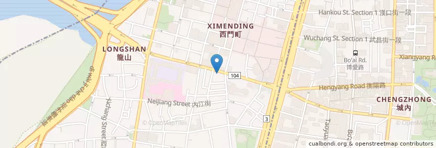 Mapa de ubicacion de 上海老天祿 en 臺灣, 新北市, 臺北市, 萬華區.