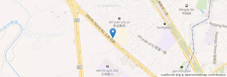 Mapa de ubicacion de 台北富邦商業銀行 en 台湾, 新北市, 台北市, 北投区.
