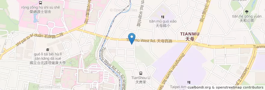 Mapa de ubicacion de 石二鍋 en Tayvan, 新北市, Taipei, 北投區.