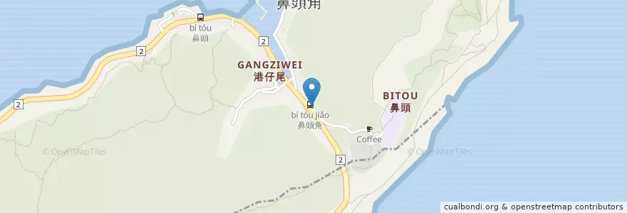 Mapa de ubicacion de 藍姑娘廟 en Тайвань, Новый Тайбэй, 瑞芳區.