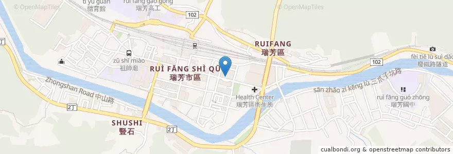 Mapa de ubicacion de 中美牙醫診所 en 臺灣, 新北市, 瑞芳區.