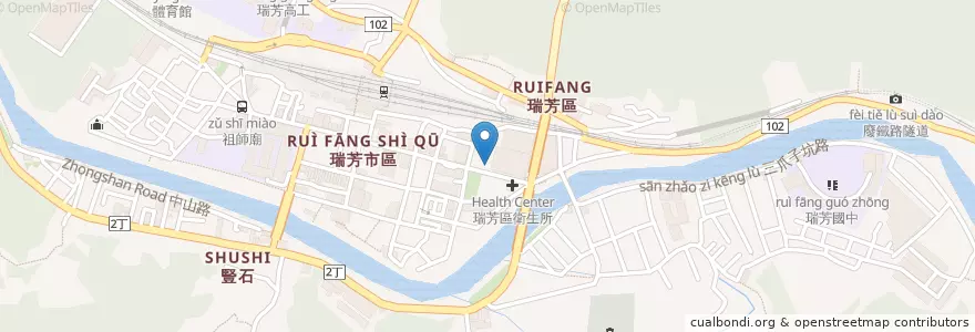 Mapa de ubicacion de QQ堡 en Taiwan, Neu-Taipeh, Ruifang.
