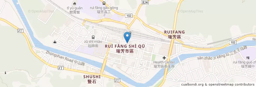 Mapa de ubicacion de 瑞芳靈糧堂 en Taiwan, 新北市, 瑞芳區.