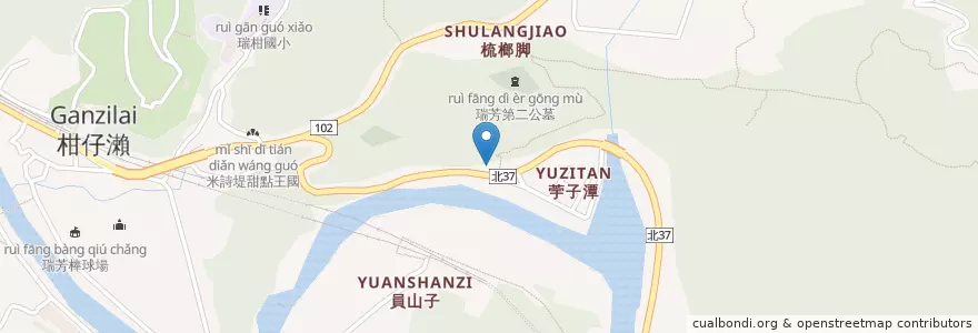 Mapa de ubicacion de 福德宮 en Taiwan, 新北市, 瑞芳區.