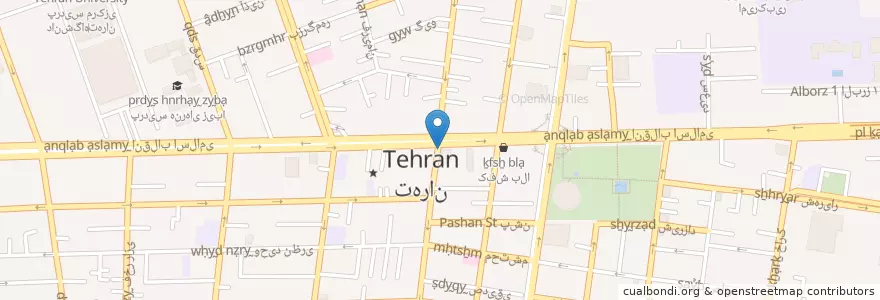 Mapa de ubicacion de بانک تجارت en Irán, Teherán, شهرستان تهران, Teherán, بخش مرکزی شهرستان تهران.
