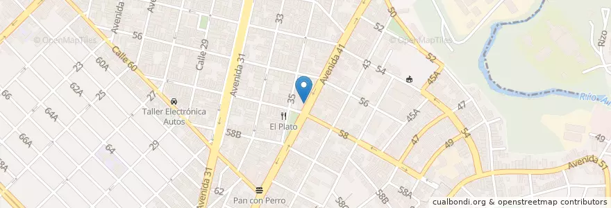 Mapa de ubicacion de Cine Avenida 41 en 쿠바, La Habana, Playa.