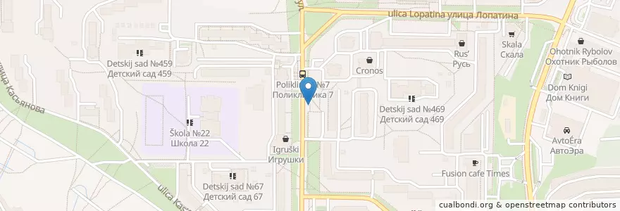 Mapa de ubicacion de Шаурма en Rusia, Приволжский Федеральный Округ, Óblast De Nizhni Nóvgorod, Городской Округ Нижний Новгород.