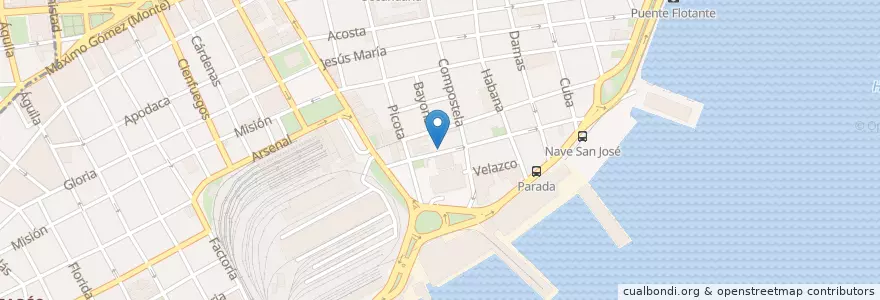 Mapa de ubicacion de Yarini Café en Cuba, La Havane.
