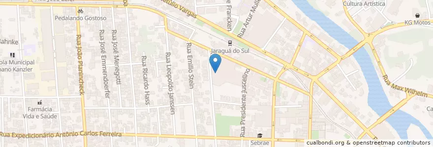 Mapa de ubicacion de Masterfarma en Бразилия, Южный Регион, Санта-Катарина, Região Geográfica Intermediária De Joinville, Microrregião De Joinville, Jaraguá Do Sul.