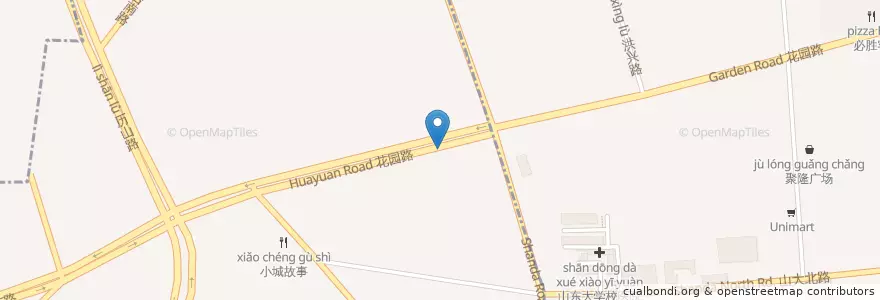 Mapa de ubicacion de 公共卫生间 en China, Shandong, 济南市, 历下区, 历城区.
