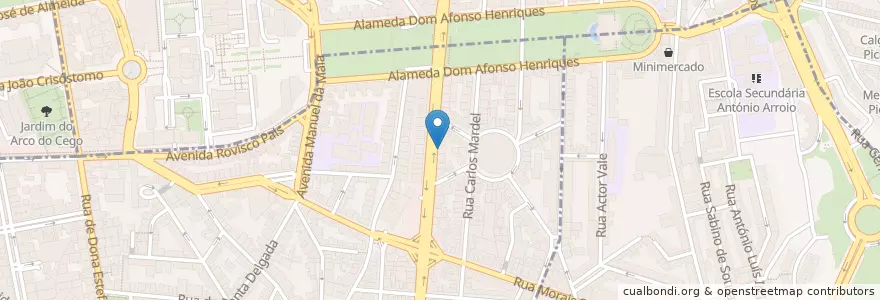 Mapa de ubicacion de Luminosa by Furnas en ポルトガル, Área Metropolitana De Lisboa, Lisboa, Grande Lisboa, リスボン, Arroios.