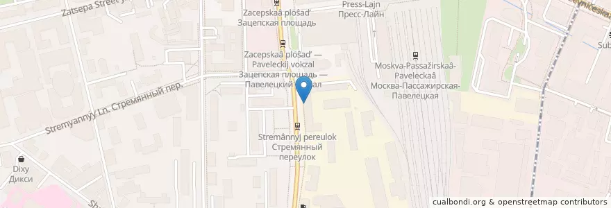 Mapa de ubicacion de Место варенья en Rusland, Centraal Federaal District, Moskou, Центральный Административный Округ, Район Замоскворечье.