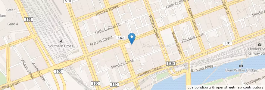Mapa de ubicacion de Vue de Monde en Australia, Victoria, City Of Melbourne.
