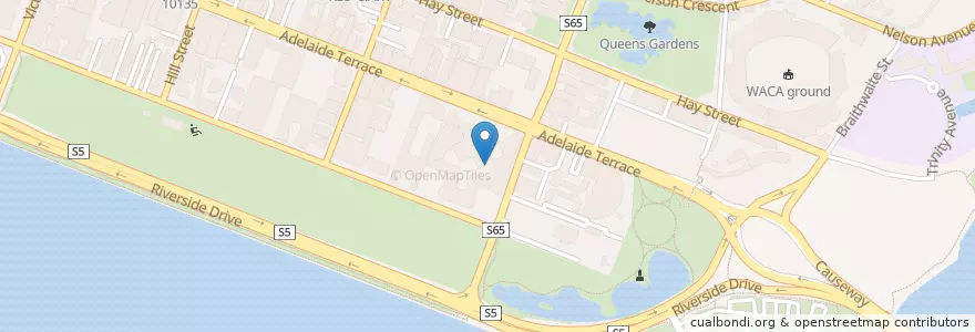 Mapa de ubicacion de Friends Restaurant en 澳大利亚, 西澳大利亚州, City Of Perth.
