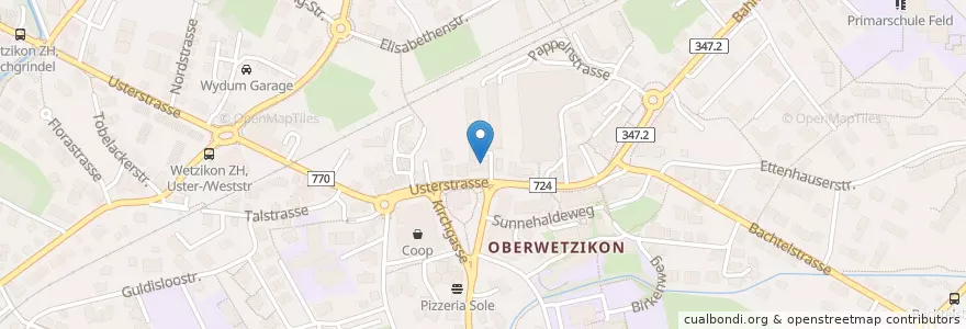 Mapa de ubicacion de Ärztehaus Oberdorf en Suisse, Zurich, Bezirk Hinwil, Wetzikon (Zh).