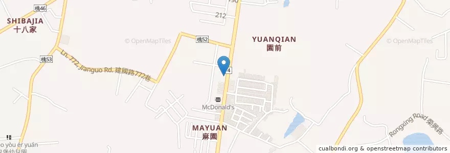 Mapa de ubicacion de 八德麻園郵局 en 台湾, 桃園市, 八徳区.