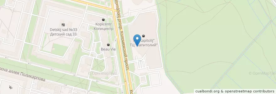 Mapa de ubicacion de Крошка Картошка en Russie, District Fédéral Du Nord-Ouest, Oblast De Léningrad, Saint-Pétersbourg, Приморский Район, Округ Комендантский Аэродром.
