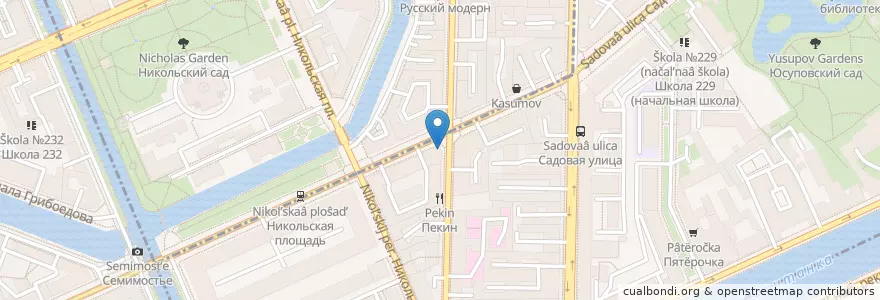 Mapa de ubicacion de Кофеварим en Rusland, Северо-Западный Федеральный Округ, Oblast Leningrad, Sint-Petersburg, Адмиралтейский Район, Сенной Округ.