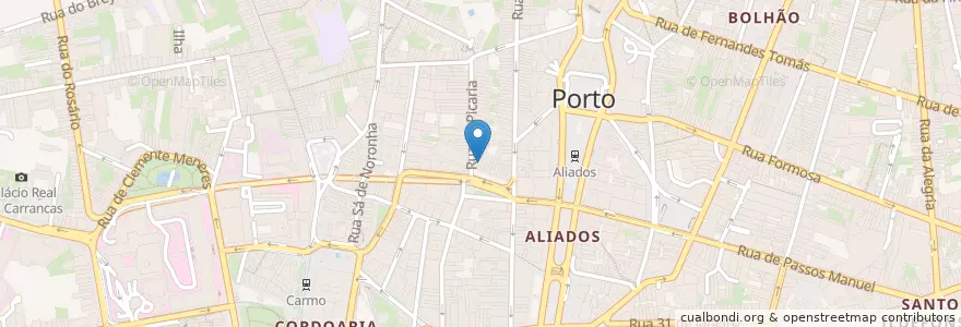 Mapa de ubicacion de Rádio Bar en Portugal, Norte, Área Metropolitana Do Porto, Porto, Porto, Cedofeita, Santo Ildefonso, Sé, Miragaia, São Nicolau E Vitória.