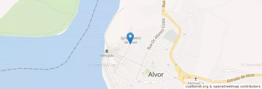 Mapa de ubicacion de Restaurante Ruccula en 포르투갈, Algarve, Algarve, Faro, Portimão, Alvor.